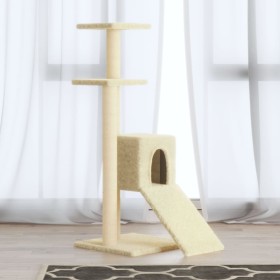 Rascador para gatos con postes de sisal color crema 92 cm de vidaXL, Mobiliario para gatos - Ref: Foro24-171512, Precio: 47,6...