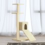 Rascador para gatos con postes de sisal color crema 92 cm de vidaXL, Mobiliario para gatos - Ref: Foro24-171512, Precio: 47,6...