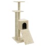 Rascador para gatos con postes de sisal color crema 92 cm de vidaXL, Mobiliario para gatos - Ref: Foro24-171512, Precio: 47,6...