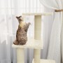 Rascador para gatos con postes de sisal color crema 92 cm de vidaXL, Mobiliario para gatos - Ref: Foro24-171512, Precio: 47,6...