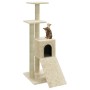 Rascador para gatos con postes de sisal color crema 92 cm de vidaXL, Mobiliario para gatos - Ref: Foro24-171512, Precio: 47,6...