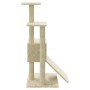 Rascador para gatos con postes de sisal color crema 92 cm de vidaXL, Mobiliario para gatos - Ref: Foro24-171512, Precio: 47,6...
