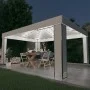 Cenador con tira de luces LED blanco 3x4 m de vidaXL, Carpas y cenadores - Ref: Foro24-3070301, Precio: 345,44 €, Descuento: %