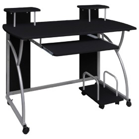 Escritorio ordenador madera contrachapada negro 110x52x88,5 cm de vidaXL, Escritorios - Ref: Foro24-20582, Precio: 109,60 €, ...