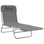 Tumbonas plegables 2 uds acero y textilene gris de vidaXL, Tumbonas - Ref: Foro24-360183, Precio: 80,39 €, Descuento: %