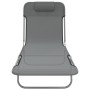 Tumbonas plegables 2 uds acero y textilene gris de vidaXL, Tumbonas - Ref: Foro24-360183, Precio: 89,58 €, Descuento: %
