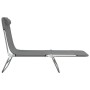 Tumbonas plegables 2 uds acero y textilene gris de vidaXL, Tumbonas - Ref: Foro24-360183, Precio: 89,58 €, Descuento: %