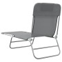 Tumbonas plegables 2 uds acero y textilene gris de vidaXL, Tumbonas - Ref: Foro24-360183, Precio: 89,58 €, Descuento: %