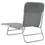 Tumbonas plegables 2 uds acero y textilene gris de vidaXL, Tumbonas - Ref: Foro24-360183, Precio: 80,39 €, Descuento: %