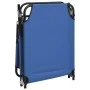 Tumbona plegable tela Oxford acero recubrimiento en polvo azul de vidaXL, Tumbonas - Ref: Foro24-360175, Precio: 53,83 €, Des...