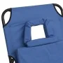 Tumbona plegable tela Oxford acero recubrimiento en polvo azul de vidaXL, Tumbonas - Ref: Foro24-360175, Precio: 53,83 €, Des...