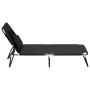 Tumbona plegable acero recubrimiento en polvo tela Oxford negro de vidaXL, Tumbonas - Ref: Foro24-360176, Precio: 73,27 €, De...