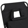 Klappbare Sonnenliege Stahl Pulverbeschichtung Oxford Stoff schwarz von vidaXL, Liegen - Ref: Foro24-360176, Preis: 73,21 €, ...