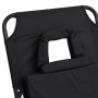 Tumbona plegable acero recubrimiento en polvo tela Oxford negro de vidaXL, Tumbonas - Ref: Foro24-360176, Precio: 73,27 €, De...