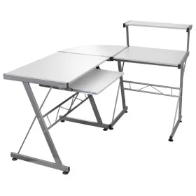 Escritorio de esquina madera contrachapada blanco 132x112x99 cm de vidaXL, Escritorios - Ref: Foro24-20587, Precio: 88,46 €, ...