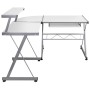 Escritorio de esquina madera contrachapada blanco 132x112x99 cm de vidaXL, Escritorios - Ref: Foro24-20587, Precio: 89,56 €, ...