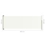 Toldo lateral retráctil para patio crema 220x600 cm de vidaXL, Sombrillas - Ref: Foro24-317977, Precio: 117,19 €, Descuento: %
