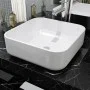 Square white ceramic washbasin 39x39x13.5 cm by vidaXL, Sinks - Ref: Foro24-142338, Price: 79,01 €, Discount: %