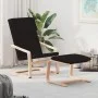 Sillón de relax con taburete tela negro de vidaXL, Sillones - Ref: Foro24-3154416, Precio: 148,50 €, Descuento: %