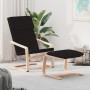 Sillón de relax con taburete tela negro de vidaXL, Sillones - Ref: Foro24-3154416, Precio: 145,03 €, Descuento: %