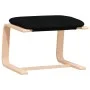 Sillón de relax con taburete tela negro de vidaXL, Sillones - Ref: Foro24-3154416, Precio: 148,50 €, Descuento: %