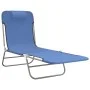 Tumbonas plegables 2 uds acero y textilene azul de vidaXL, Tumbonas - Ref: Foro24-360180, Precio: 87,28 €, Descuento: %