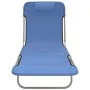 Tumbonas plegables 2 uds acero y textilene azul de vidaXL, Tumbonas - Ref: Foro24-360180, Precio: 87,28 €, Descuento: %