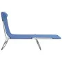Tumbonas plegables 2 uds acero y textilene azul de vidaXL, Tumbonas - Ref: Foro24-360180, Precio: 87,28 €, Descuento: %