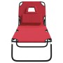 Tumbona plegable acero recubrimiento en polvo tela Oxford rojo de vidaXL, Tumbonas - Ref: Foro24-360177, Precio: 67,71 €, Des...