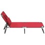 Tumbona plegable acero recubrimiento en polvo tela Oxford rojo de vidaXL, Tumbonas - Ref: Foro24-360177, Precio: 67,71 €, Des...