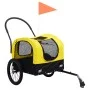 Remolque de bicicleta mascotas cochecito 2 en 1 amarillo negro de vidaXL, Cochecitos para mascotas - Ref: Foro24-92439, Preci...