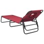 Tumbona plegable acero recubrimiento en polvo tela Oxford rojo de vidaXL, Tumbonas - Ref: Foro24-360177, Precio: 67,71 €, Des...