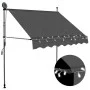 Manual retractable awning with anthracite gray LED 100 cm by vidaXL, Awnings - Ref: Foro24-145862, Price: 92,59 €, Discount: %
