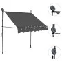 Manual retractable awning with anthracite gray LED 100 cm by vidaXL, Awnings - Ref: Foro24-145862, Price: 92,59 €, Discount: %
