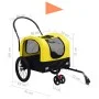 Remolque de bicicleta mascotas cochecito 2 en 1 amarillo negro de vidaXL, Cochecitos para mascotas - Ref: Foro24-92439, Preci...