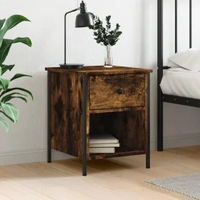 Mesita de noche madera de ingeniería roble ahumado 40x42x50 cm de vidaXL, Mesitas de noche - Ref: Foro24-825937, Precio: 41,9...