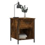Mesita de noche madera de ingeniería roble ahumado 40x42x50 cm de vidaXL, Mesitas de noche - Ref: Foro24-825937, Precio: 40,6...