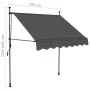 Manual retractable awning with anthracite gray LED 100 cm by vidaXL, Awnings - Ref: Foro24-145862, Price: 92,59 €, Discount: %