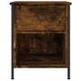 Mesita de noche madera de ingeniería roble ahumado 40x42x50 cm de vidaXL, Mesitas de noche - Ref: Foro24-825937, Precio: 40,6...