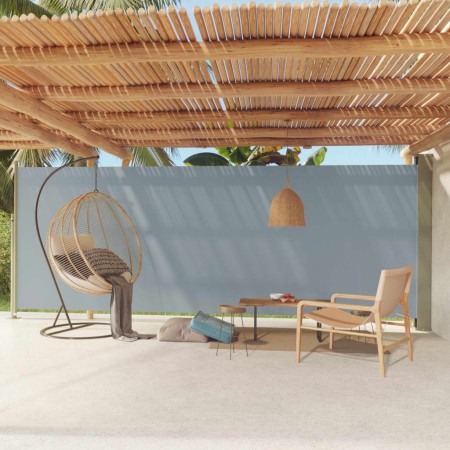Toldo lateral retráctil de jardín gris 200x600 cm de vidaXL, Sombrillas - Ref: Foro24-317974, Precio: 110,32 €, Descuento: %