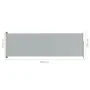 Toldo lateral retráctil de jardín gris 200x600 cm de vidaXL, Sombrillas - Ref: Foro24-317974, Precio: 109,14 €, Descuento: %