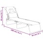 Tumbona plegable acero recubrimiento en polvo tela Oxford gris de vidaXL, Tumbonas - Ref: Foro24-360178, Precio: 73,62 €, Des...