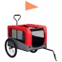 Remolque de bicicleta para mascotas cochecito 2 en 1 rojo gris de vidaXL, Cochecitos para mascotas - Ref: Foro24-92440, Preci...