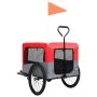 Remolque de bicicleta para mascotas cochecito 2 en 1 rojo gris de vidaXL, Cochecitos para mascotas - Ref: Foro24-92440, Preci...