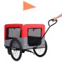 Remolque de bicicleta para mascotas cochecito 2 en 1 rojo gris de vidaXL, Cochecitos para mascotas - Ref: Foro24-92440, Preci...