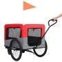 Remolque de bicicleta para mascotas cochecito 2 en 1 rojo gris de vidaXL, Cochecitos para mascotas - Ref: Foro24-92440, Preci...