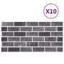 3D-Wandpaneele Brick Design 10 Stück EPS Schwarz und Grau von vidaXL, Wandverkleidung - Ref: Foro24-149582, Preis: 173,33 €, ...