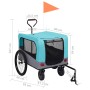 Remolque de bicicleta para mascotas cochecito 2 en 1 azul gris de vidaXL, Cochecitos para mascotas - Ref: Foro24-92441, Preci...