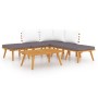 Juego de muebles de jardín 6 piezas madera maciza de acacia de vidaXL, Conjuntos de jardín - Ref: Foro24-46677, Precio: 413,0...