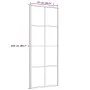 ESG glass and black aluminum sliding door 76x205 cm by vidaXL, Doors for the home - Ref: Foro24-151666, Price: 170,05 €, Disc...